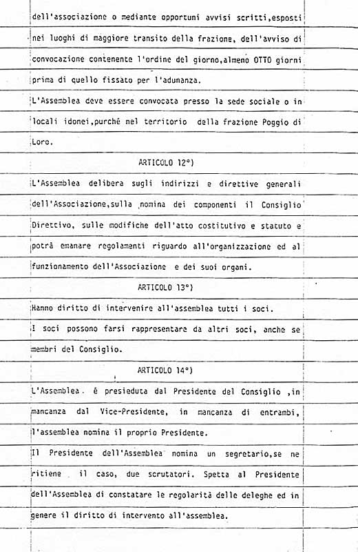 Quarta pagina dello statuto